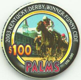Palms Hotel 2003 Kentucky Derby Winner Funny Cide $5 Casino Chip
