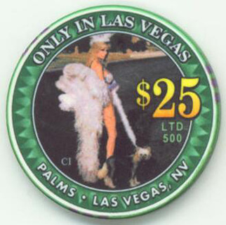 Palms Hotel Only in Las Vegas Showgirl $25 Casino Chip