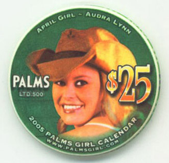 Palms Hotel Miss April Audra Lynn $25 Casino Chip