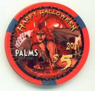 Palms Hotel Halloween 2011 $5 Casino Chip