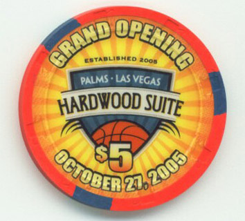 Palms Hotel Hardwood Suite 2005 $5 Casino Chip