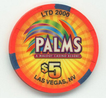 Palms Hotel Hardwood Suite 2005 $5 Casino Chip