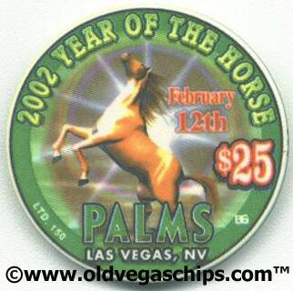 Palms Hotel Chinese New Year of the Horse $25 Casino Chip