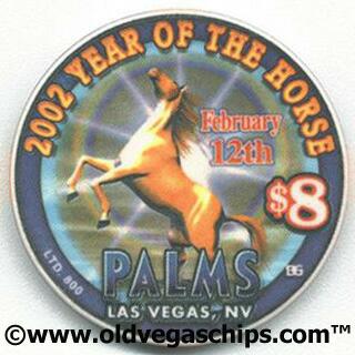Las Vegas Palms Hotel Chinese New Year of the Horse $8 Casino Chip