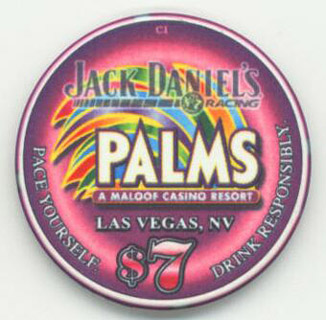 Palms Hotel Jack Daniel's Race Car $7 Casino Chip