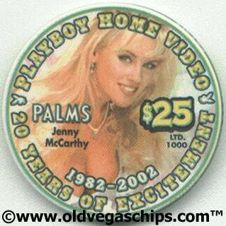 Las Vegas Palms Hotel Playboy Bunny Jenny McCarthy $25 Casino Chip