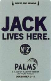 Las Vegas Palms Jack Daniel's Hotel Room Key