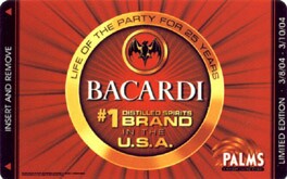 Palms Bacardi Rum Hotel Room Key