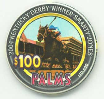 Palms Smarty Jones Kentucky Derby $100 Casino Chip