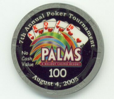 Palms Hotel Poker Tournament 2005 $100 Casino Poker Chip