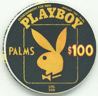 Palms Hotel Playboy Magazine December 1963 $100 Casino Chip