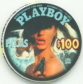Palms Hotel Playboy Magazine November 1965 Beth Hyatt $100 Casino Chip