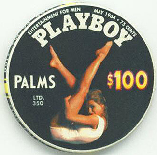 Palms Hotel Playboy Magazine May 1964 Donna Michelle $100 Casino Chip