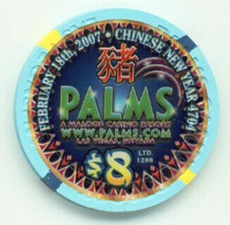Palms Hotel Year of the Pig 2006 $8 Casino Chip