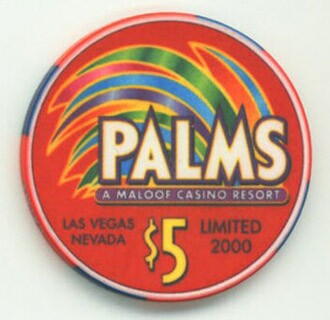 Palms Casino Pink 2002 $5 Casino Chip