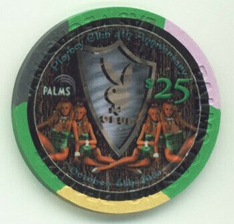 Palms Playboy Club 4th Anniversary 2010 $25 Casino Chip 