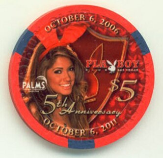 Palms Playboy Club 5th Anniversary 2011 $5 Casino Chip