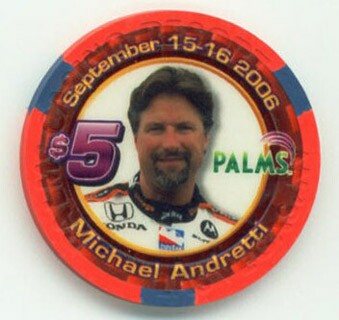 Palms Hotel Michael Andretti 2006 $5 Casino Chip 