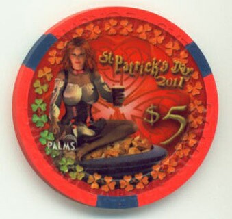 Palms Hotel St. Patrick's Day 2011 $5 Casino Chip