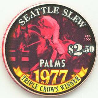 Palms Triple Crown Winner Seattle Slew $2.50 Casino Chip 