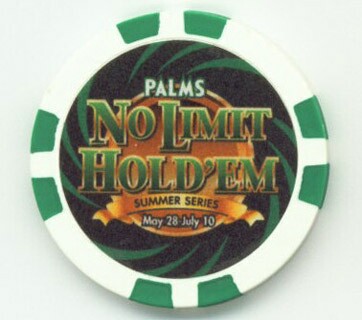 Palms Hotel Texas Hold'em Green Poker Chip