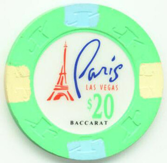 Paris Las Vegas French Roulette $20 Jetons