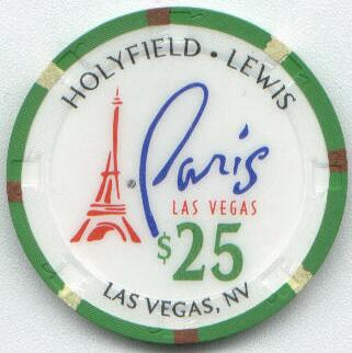 Paris Las Vegas Lennox Lewis $25 Casino Chip