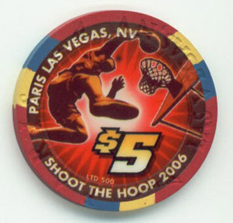Paris Las Vegas March Madness 2006 $5 Casino Chip