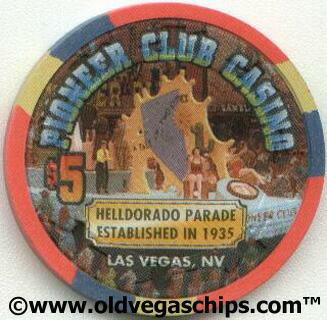 Pioneer Club Helldorado Parade 1935 $5 Casino Chip