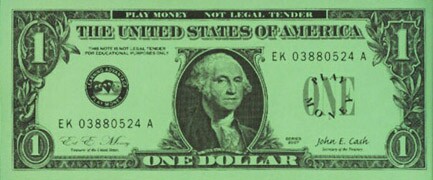 Play Money $1 Bills