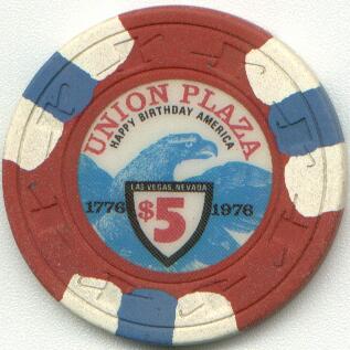 Las Vegas Union Plaza Bicentennial $5 Casino Chip