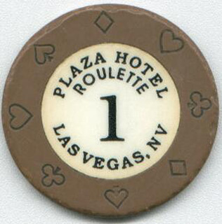 Las Vegas Jackie Gaughan's Plaza Brown Roulette Casino Chip
