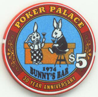 Poker Palace 30th Anniversary 2004 $5 Casino Chip 