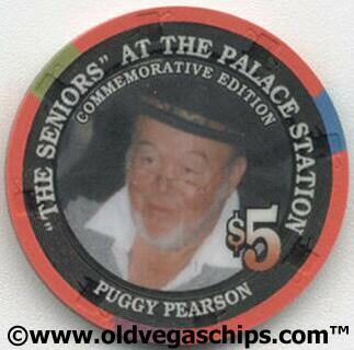 Palace Station Puggy Pearson $5 Casino Chip