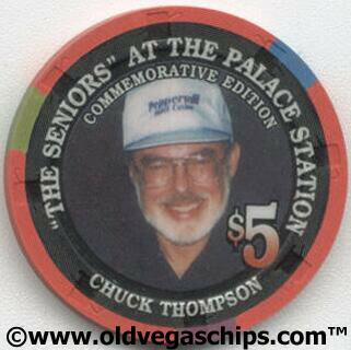 Palace Station Chuck Thompson $5 Casino Chip