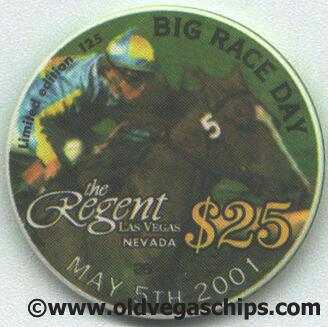 Regent Kentucky Derby 2001 $25 Casino Chip