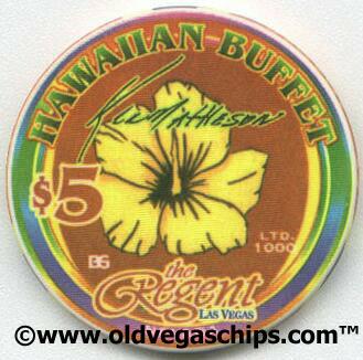 Regent Hawaiian Buffet Hibiscus $5 Casino Chip