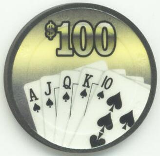 Royal Flush $100 Poker Chips
