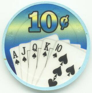 Royal Flush 10¢ Poker Chips