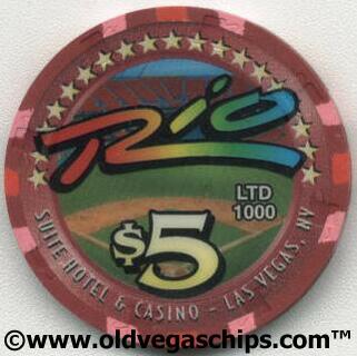 Rio Baseball Fever 2002 $5 Casino Chip