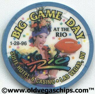 Las Vegas Rio Hotel Superbowl 1996 NCV Casino Chip
