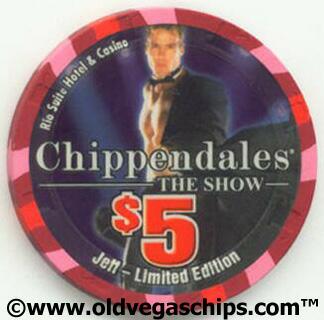 Las Vegas Rio Hotel Chippendales $5 Casino Chip