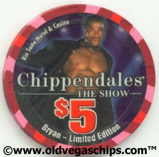 Las Vegas Rio Hotel Chippendales $5 Casino Chip