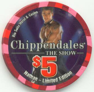 Las Vegas Rio Hotel Chippendales $5 Casino Chip