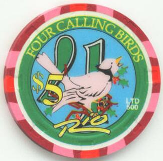 Las Vegas Rio Hotel Christmas 2003 $5 Casino Chip