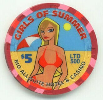 Rio Summer Girls 2005 $5 Casino Chip