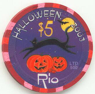Rio Halloween 2003 $5 Casino Chips