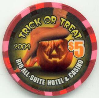 Rio Halloween 2004 $5 Casino Chip 