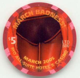 Rio March Badness 2005 $5 Casino Chip