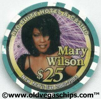 Las Vegas Rio Mary Wilson New Year 2003 $25 Casino Chip